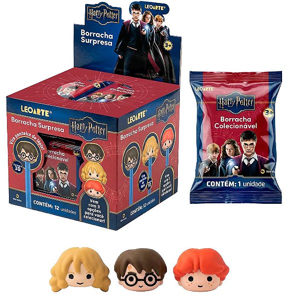 Borracha Topper  3D HARRY POTTER SURPRESA - DISPLAY 12 UND - LEO E LEO