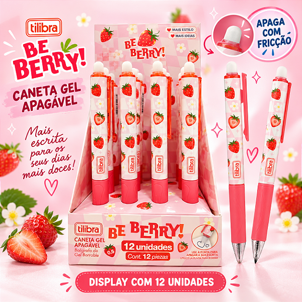 Caneta Gel BERRY APAGÁVEL 0.55m UND - TILIBRA