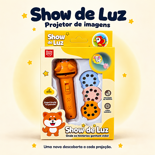 Brinquedo Lanterna Projetora BICHINHOS - DUTE
