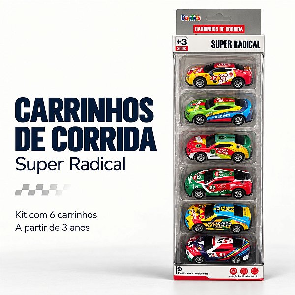 Brinquedo CARRINHO C/6 FRICÇÃO - DUTE
