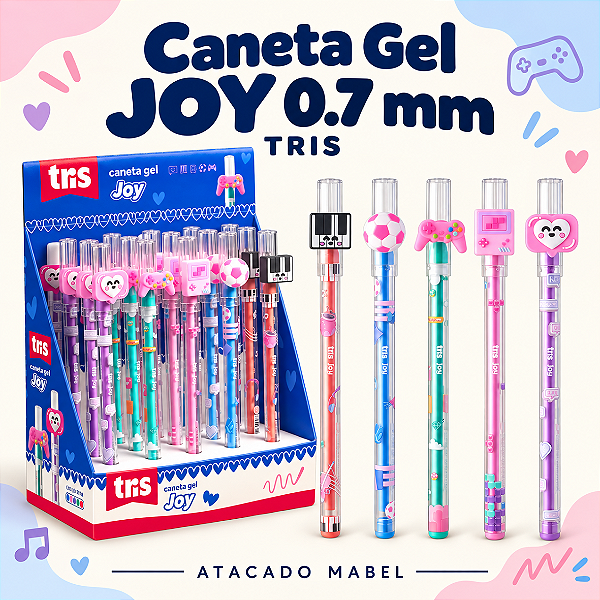 Caneta Gel JOY 0.7-  DISPLAY 15UND - TRIS