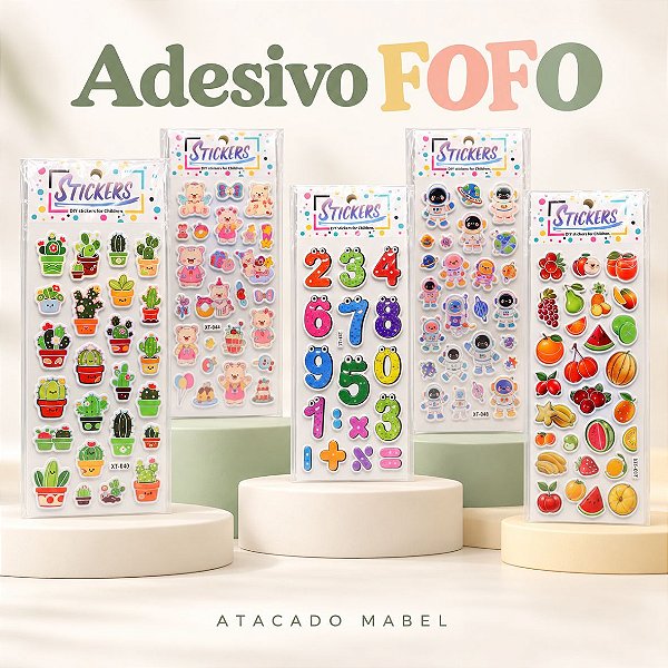 Cartela Adesivo FOFOS - UND SORTIDA - PRIMAX