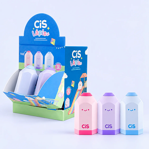 Apontador c/Borracha LÁPIS C/12 UND - CIS