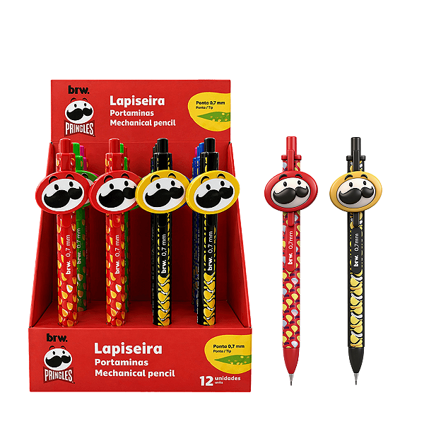 Lapiseira Plástica Divertida 0,7 MM PRINGLES - DISPLAY C/ 12UN