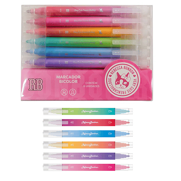 Marca Texto REBECCA BONBON Mágico C/6 Cores
