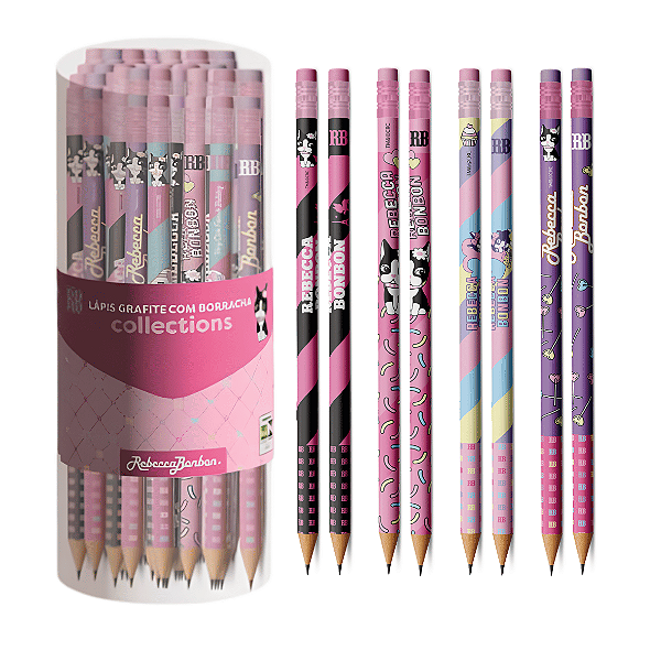 Lápis Madeira REBECCA BONBON C/36 UND - SKYPAPER
