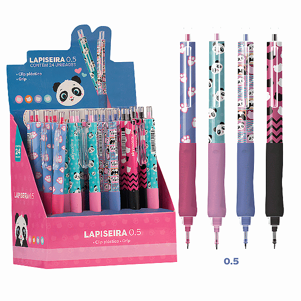 Lapiseira 0.5 PANDA DISPLAY C/24 UND - SKYPAPER