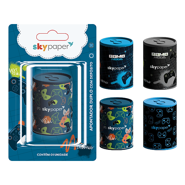 Apontador Duplo GAMER BLISTER 01 - SKYPAPER