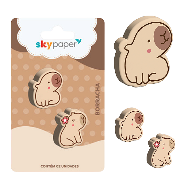 Borracha CAPIVARA BLISTER C/2UND - SKYPAPER