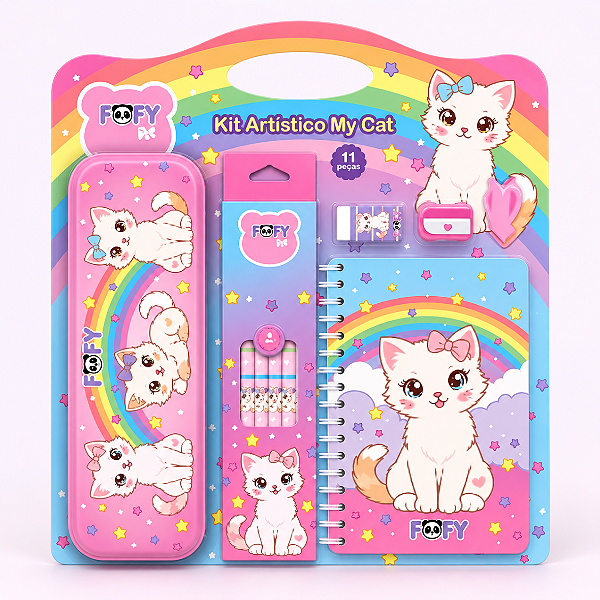 Kit Artistico MY CAT - 11 PEÇAS - FOFY