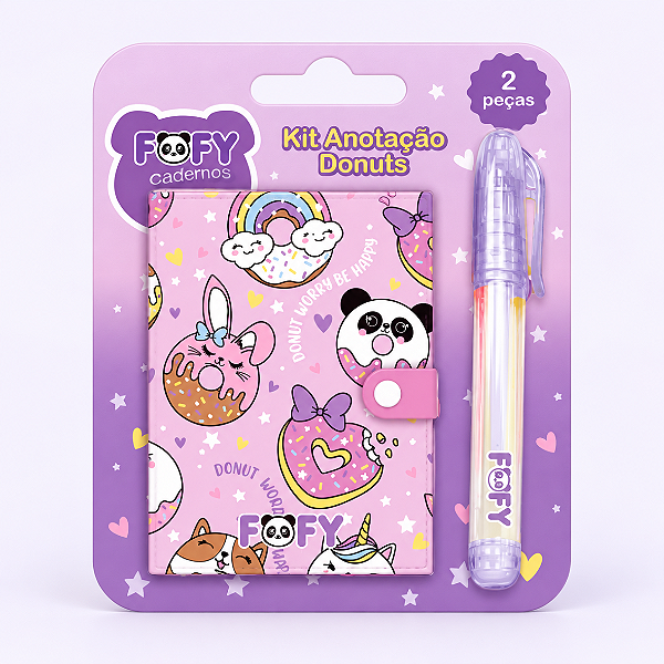 Kit Anotação DONUTS - 2 PEÇAS - FOFY