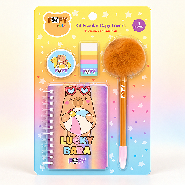 Kit CAPY LOVERS - BLISTER 4 PEÇAS - FOFY