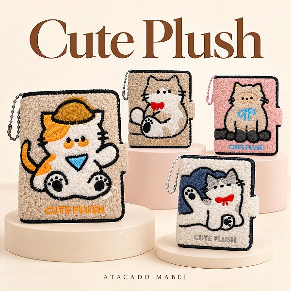 Caderno Mini CUTE PLUSH 80F - UND SORTIDA - PRIMAX