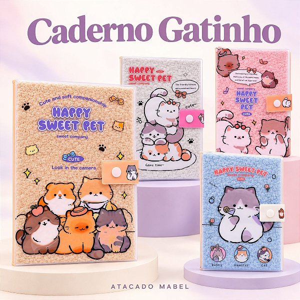 Caderno GATINHO CUTE 80F A5 - UND SORTIDA - PRIMAX