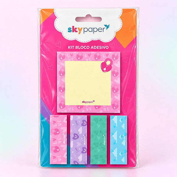 Bloco Adesivo LOVE KIT 5 25F - SKYPAPER