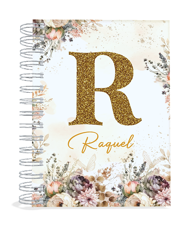 Agenda: 2026 Alfabeto Floral Gold