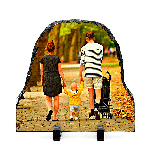 Porta-retrato de Pedra Sublimação 20x20cm.