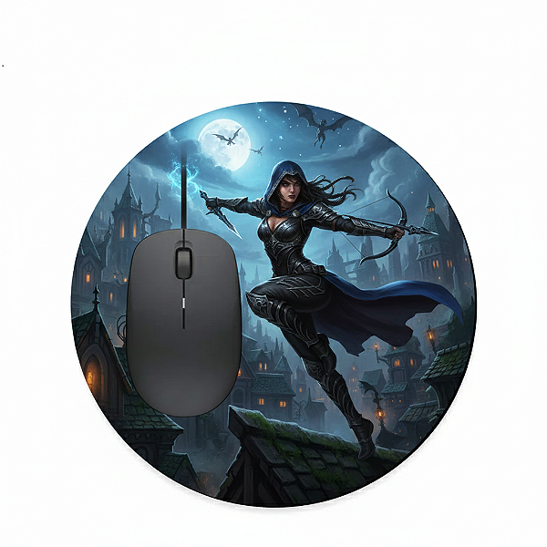 Mouse Pad de Neoprene Redondo 20cm de Diâmetro.