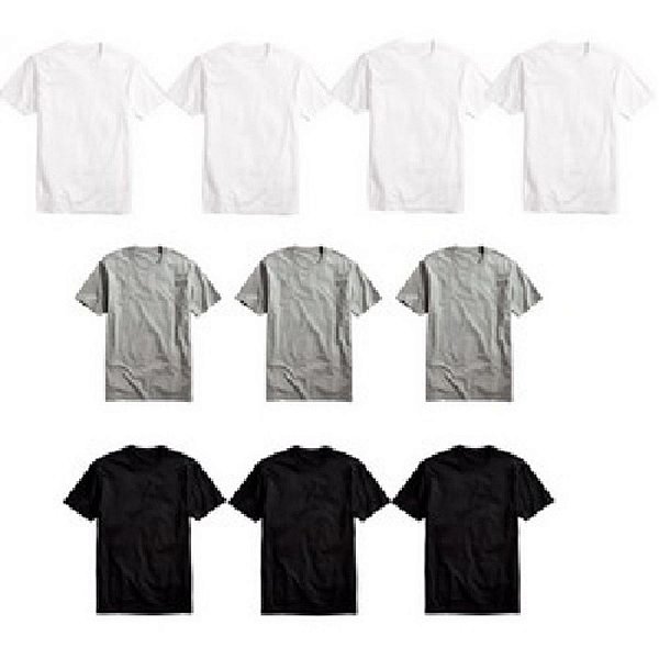Kit 12 Camisetas Básicas Masculinas 100% Poliéster Colors