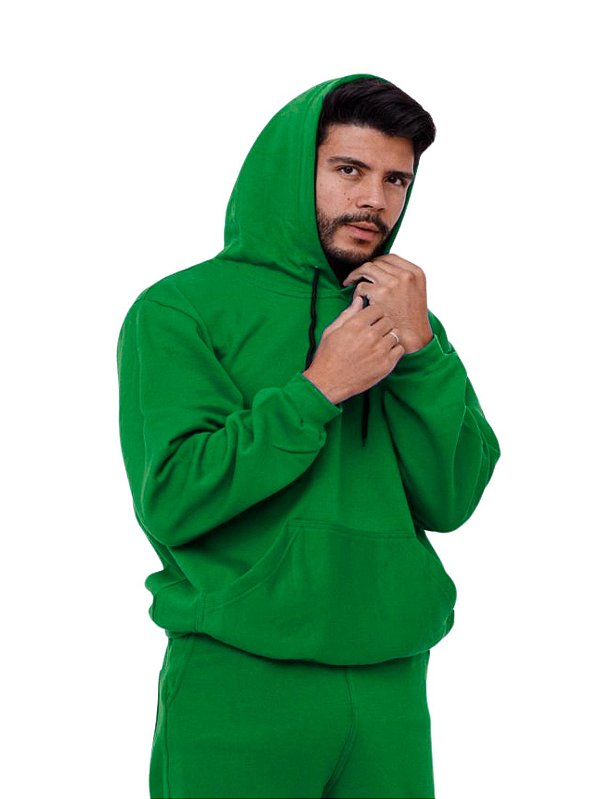 Blusa Moletom Com Capuz e Bolso Canguru