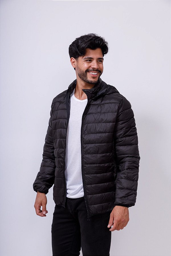 Jaqueta Bobojaco Impermeável Masculina Preta