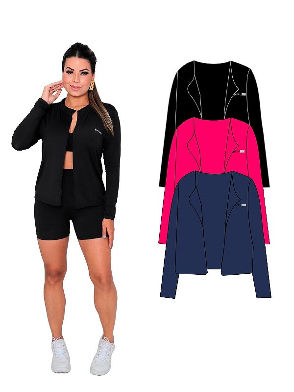 Kit Com 3 Casacos Camisas de Proteção UV Feminino