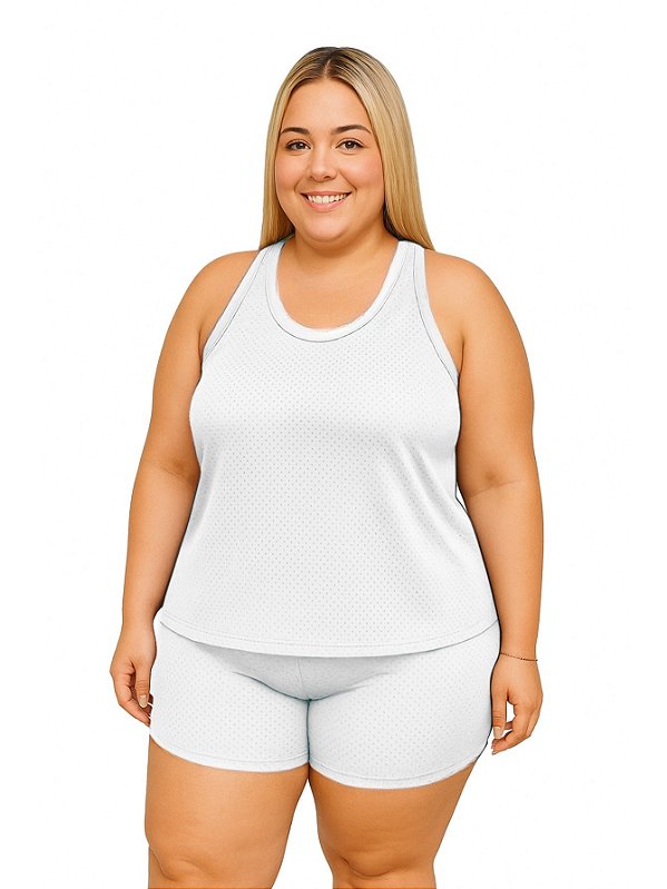 Regata Nadador Feminina Dryfit Fitness Academia Plus Size