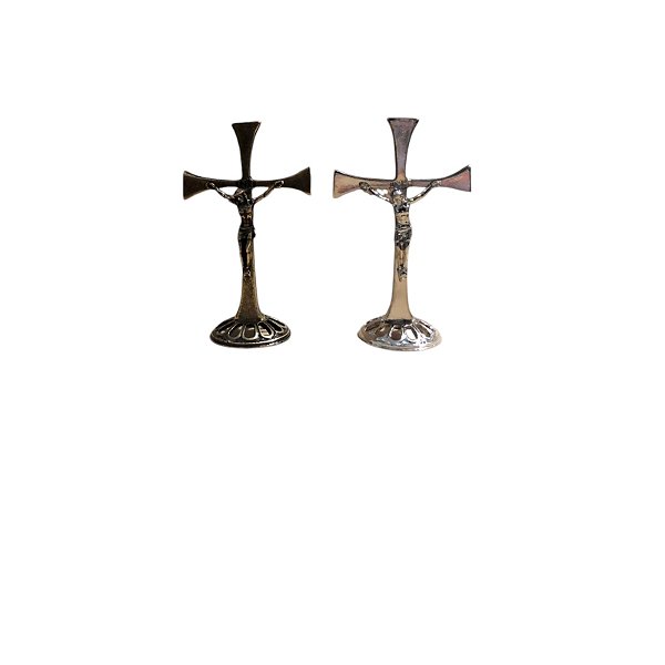 CRUCIFIXO METAL PONTAS LARGAS 08CM