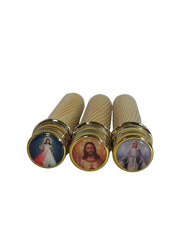ASPERSÓRIO DOURADO PET 13CM - SANTOS DIVERSOS