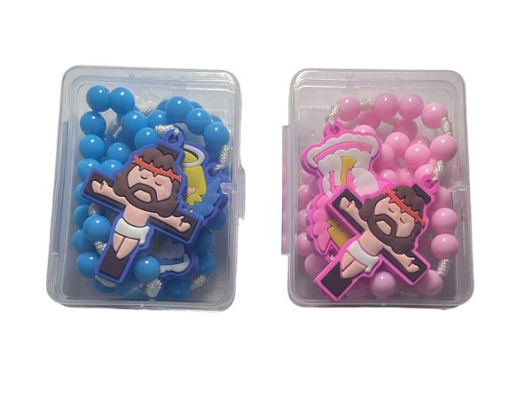 TERÇO INFANTIL BORRACHA CAIXINHA MED 08MM - PC 12 UNI