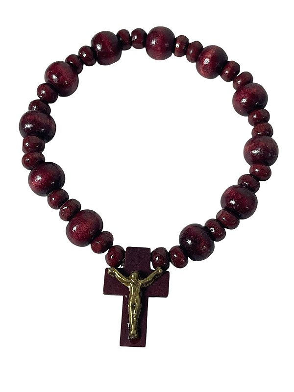 PULSEIRA MADEIRA CRUCIFIXO - PC 12 UNI