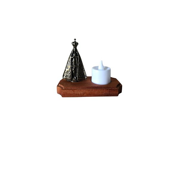 METAL NS APARECIDA C/BASE VELA 10CM - UNI