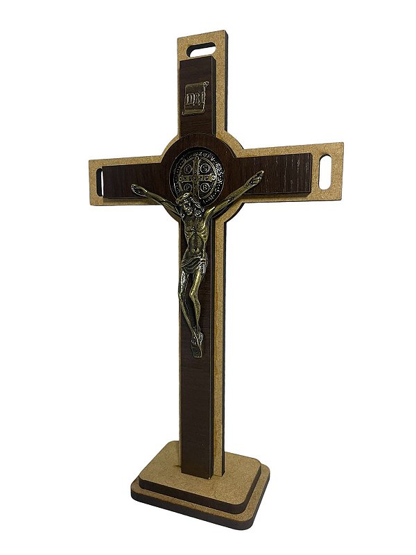 CRUCIFIXO MDF PAREDE/MESA GRD 28CM