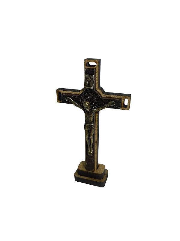 CRUCIFIXO MDF PAREDE/MESA PEQ 09CM
