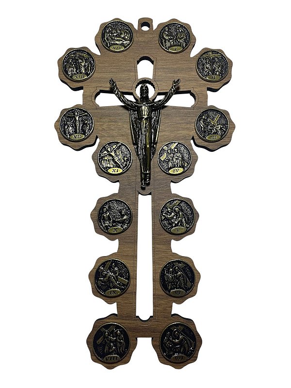 CRUCIFIXO MDF VIA SACRA GRD 28CM
