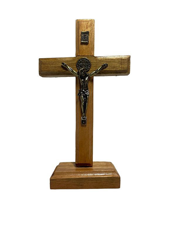 CRUCIFIXO MADEIRA TECA MED 13CM