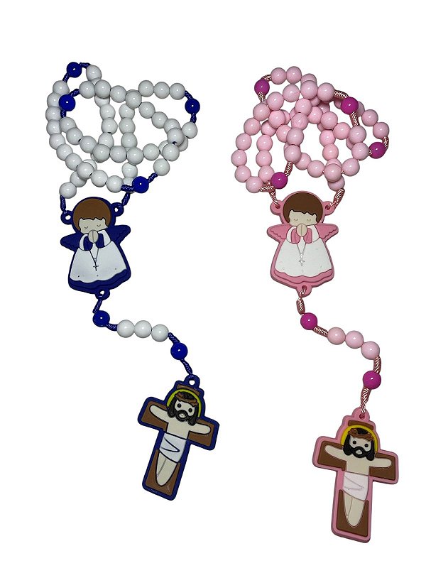 TERÇO INFANTIL BORRACHA CARTELA MED 08MM - PC 12 UNI