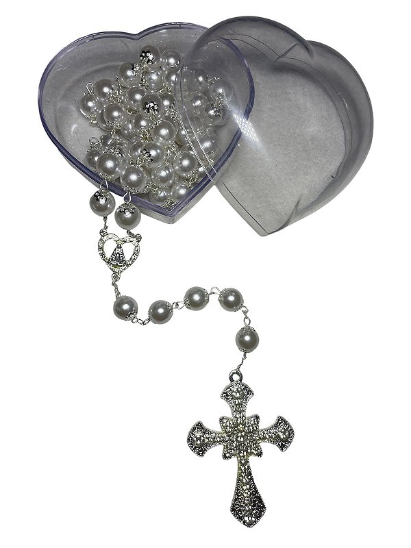 TERÇO NOIVA PEROLA COM STRASS GRD 12MM - UNI