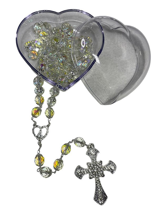 TERÇO NOIVA CRISTAL COM STRASS GRD 12MM - UNI