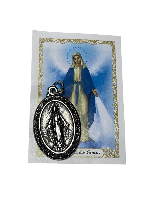 MEDALHA NIQUEL NS DAS GRACAS 2CM - PC 12 UN