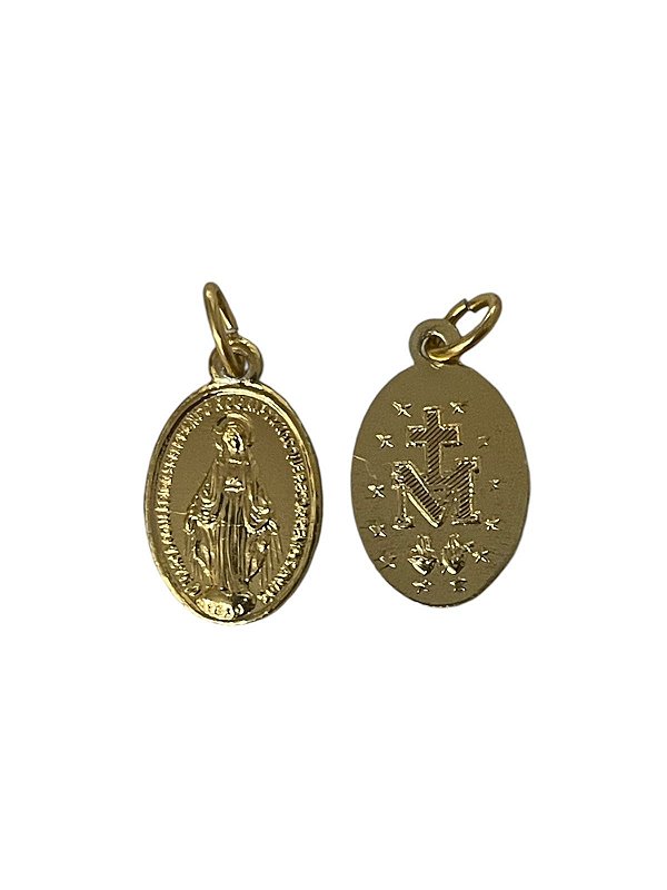 MEDALHA MILAGROSA DOURADA/PRATA GRANDE - PC 50 UNI