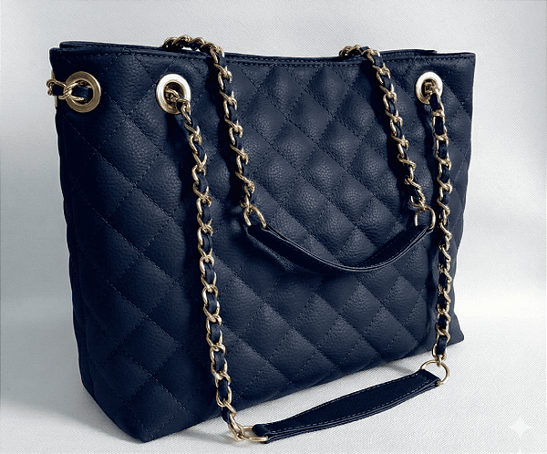 Bolsa Tote Feminina Executiva Azul Marinho Urban Flow | THEA Handbags