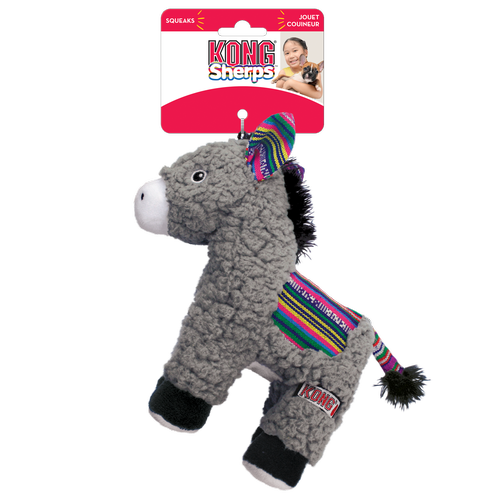 KONG Sherps Donkey (Burrinho) – Pelúcia Macia e Interativa para Cães