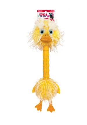 KONG Cruncheez Stretch Bird XL — Pássaro Maluco Amarelo Gigante