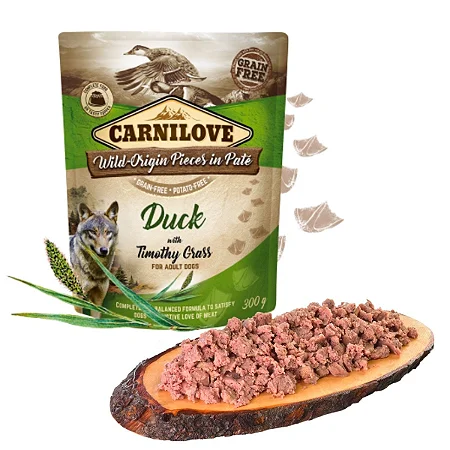Pate Pouch 300g Sabor Pato com graminea - Carnilove