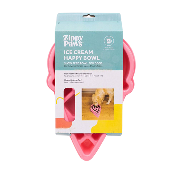 Comedouro Lento Interativo Sorvete Zippy Paws