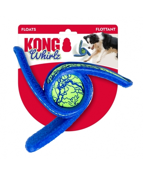 Brinquedo KONG Whirlz Throw de arremesso