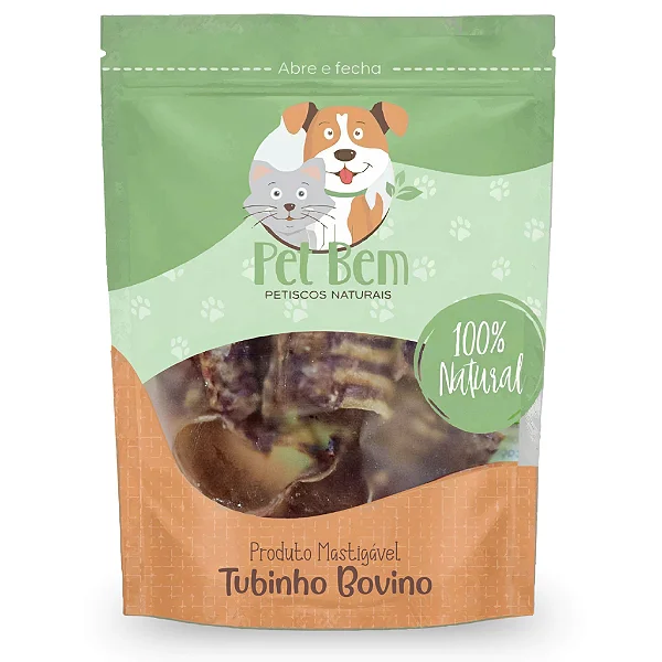 Mini Traqueia de Boi /Tubinho Bovino 100g- Pet bem