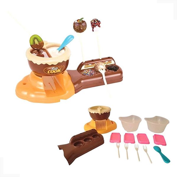 Brinquedo Infantil Multikids Kids Chef Foundue Maker Derrete o Chocolate com Agua Quente - Amarelo - BR1474