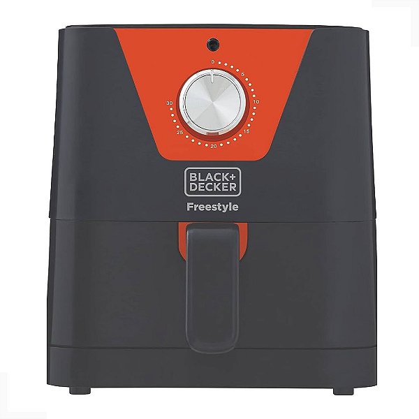 Fritadeira Elétrica Black Decker Sem Oléo 1,5L Freestyle com Timer 700w - Cinza e Laranja - 110V - Afm2-br